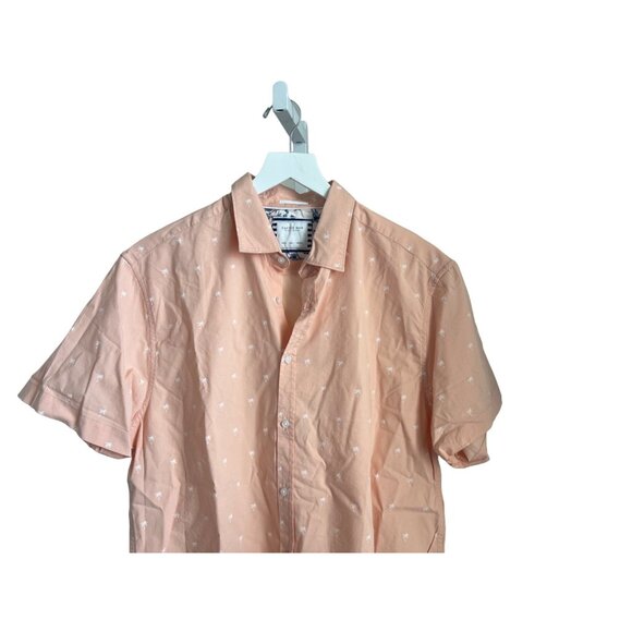 Cactus Man Light Pink/Coral Palm Print Shirt - Picture 2 of 3